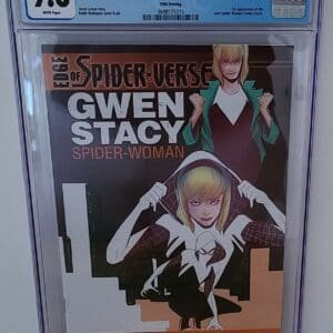 A comic book cover of spider-woman and gwen stacy.