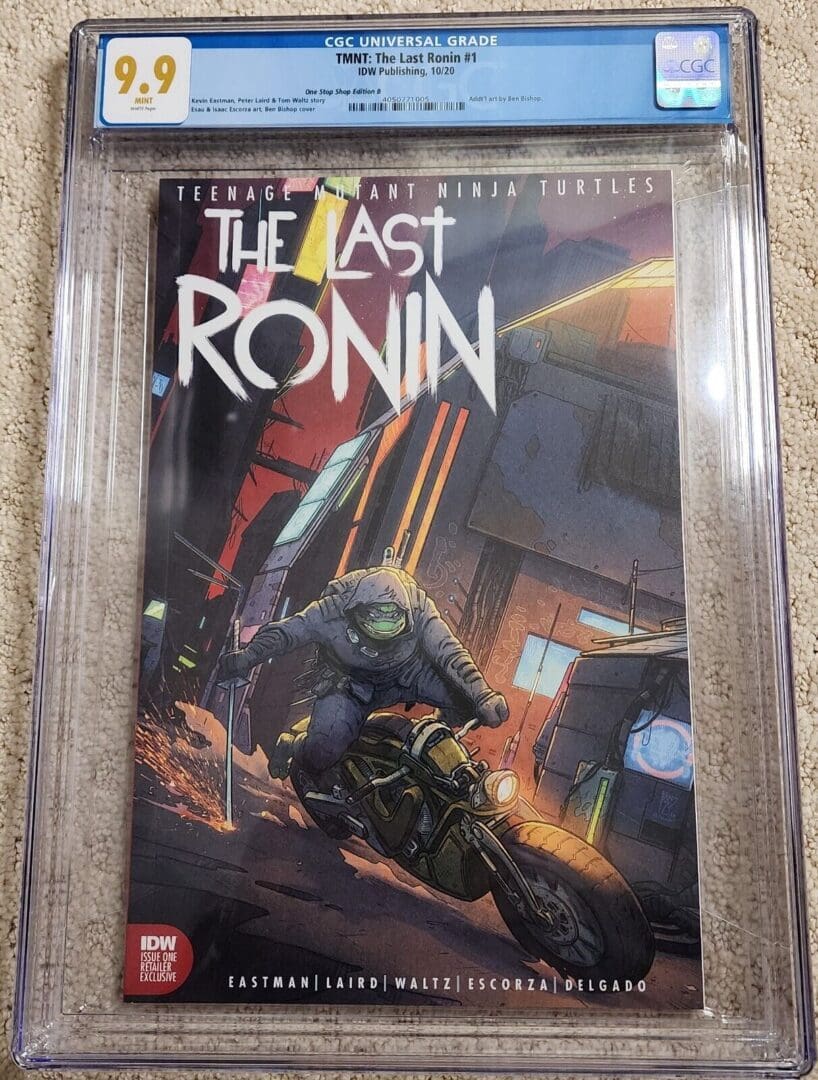 A comic book cover with a motorcycle rider on it.
