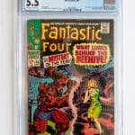 A comic book cover with the title " fantastic four " on it.