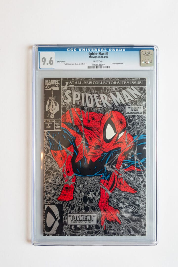 A comic book with spider-man on it.