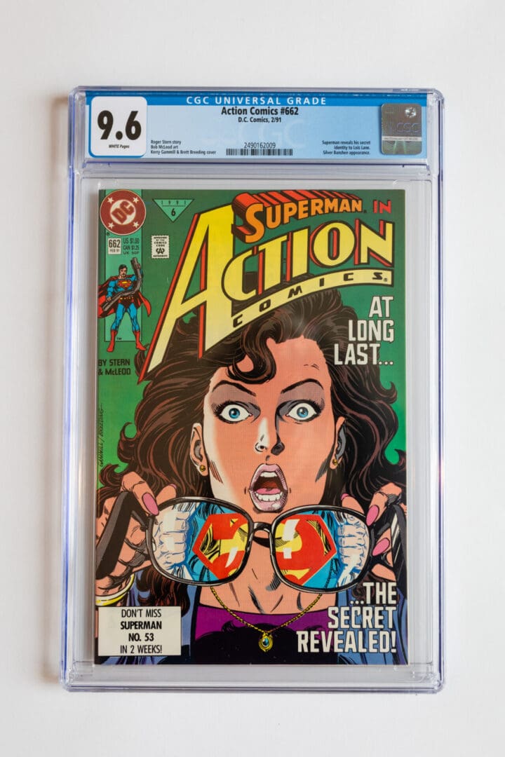 A comic book cover with an image of lois lane.